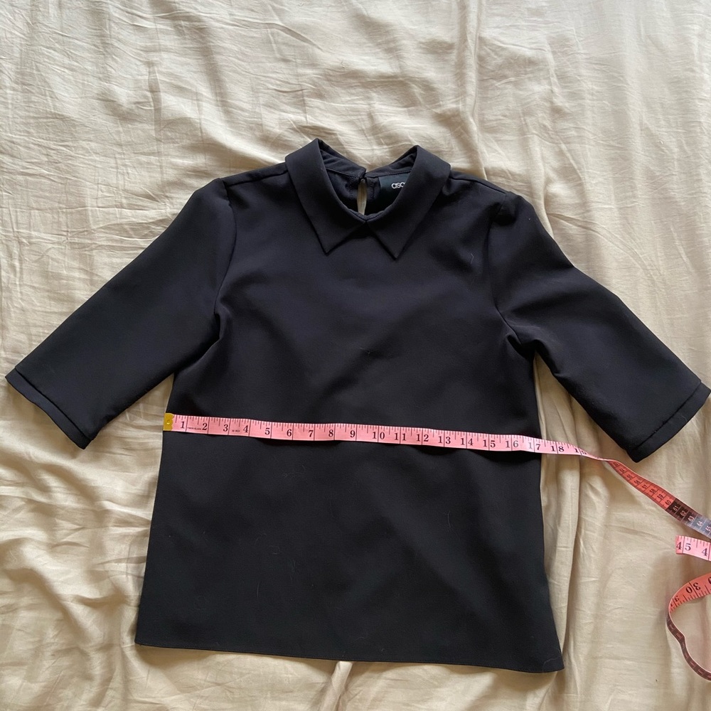 Black collared blouse